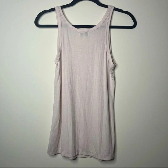 AG ADRIANO GOLDSCHMIED Jaxon Ribbed Blush Pink Basic Layering Tank Top - Picture 12 of 13